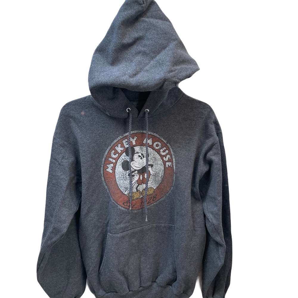 ❤️ DISNEYLAND MICKEY MOUSE GREY HOODIE SWEATSHIRT SIZE SMALL